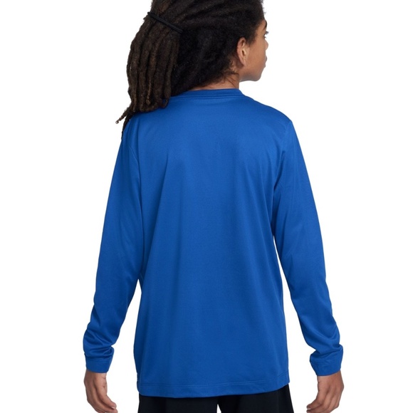 NWT Nike Big Kids Legend Dri-fit Long-Sleeve T-Shirt - Game Royal - Picture 3 of 3